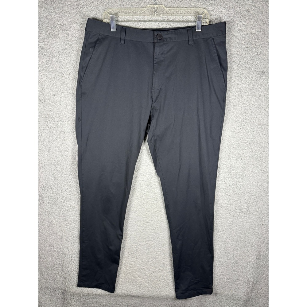 Rhone Commuter Pants Mens 36 Black Polyester Performance Chino Trousers Stretch